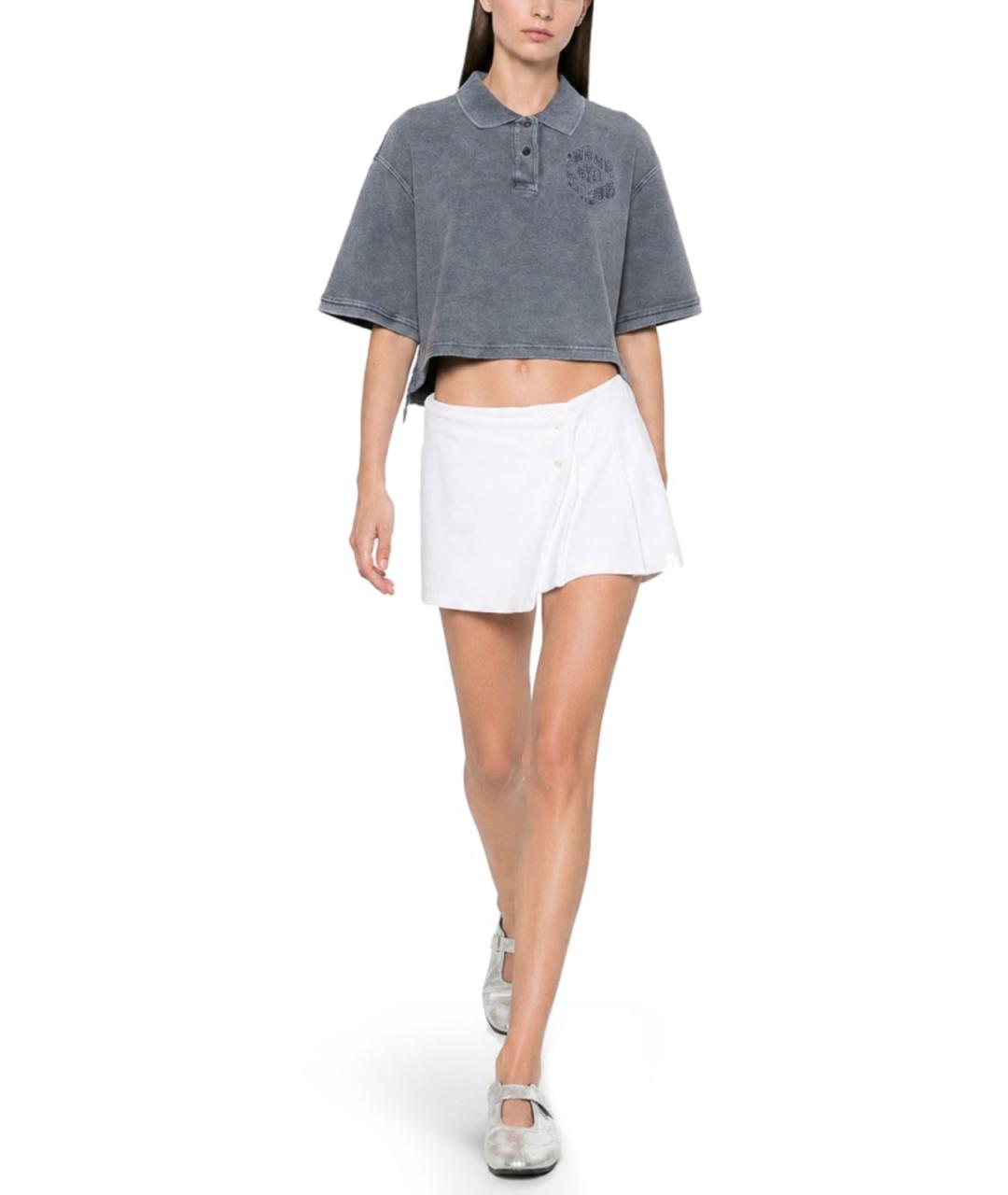 ALEXANDER WANG Синяя хлопковая футболка, фото 2