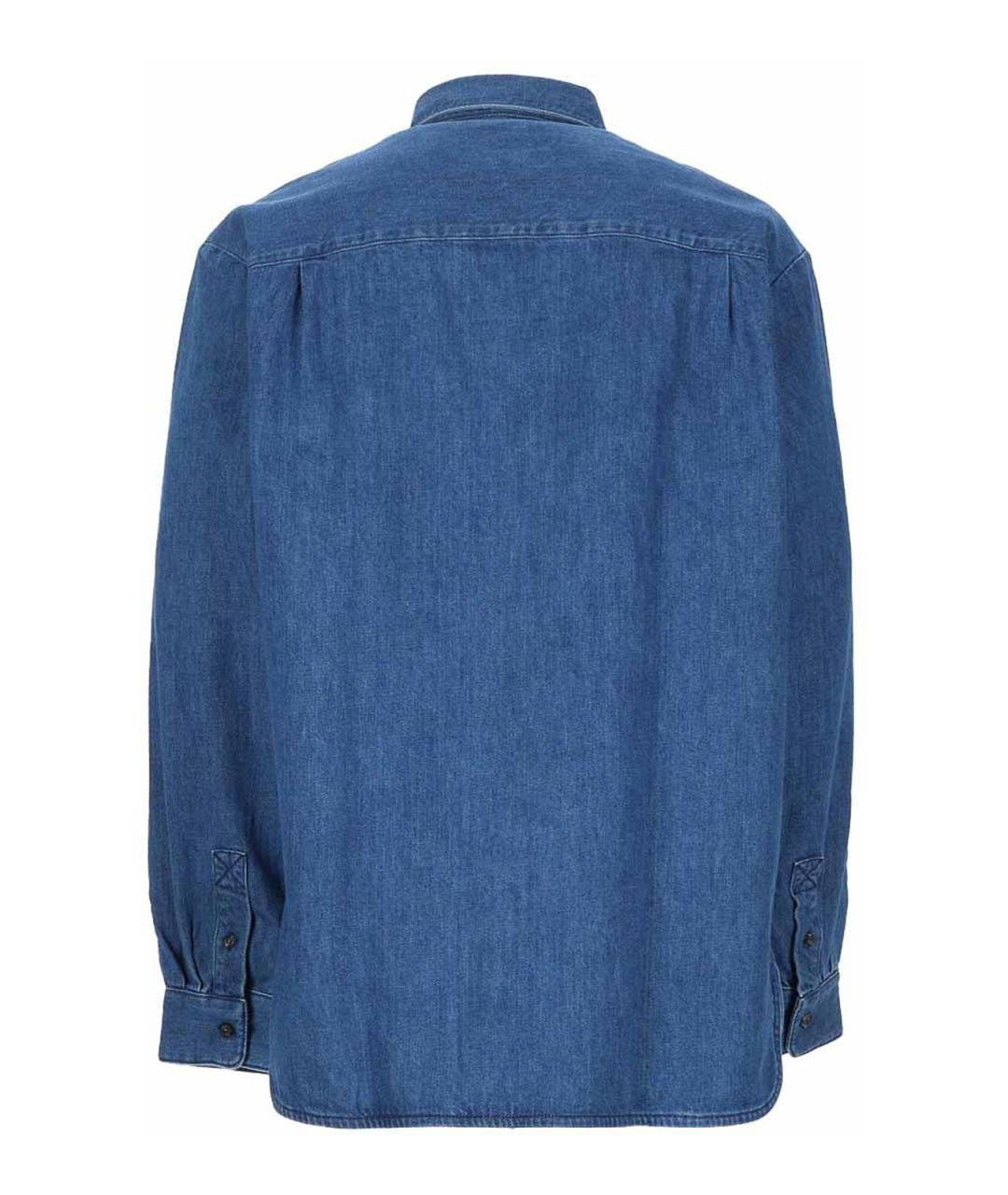 A.P.C. Синяя хлопковая кэжуал рубашка, фото 3