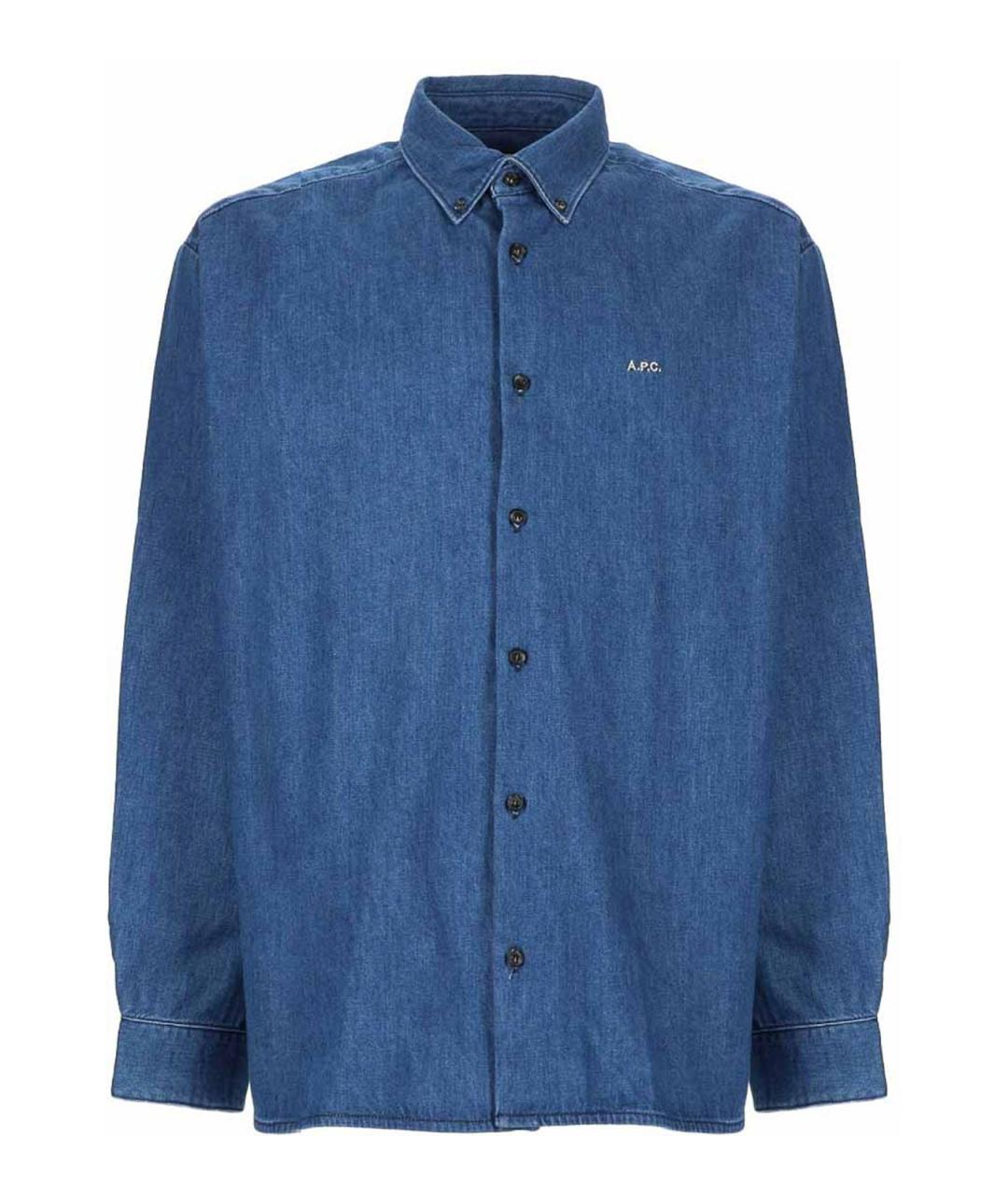 A.P.C. Синяя хлопковая кэжуал рубашка, фото 1