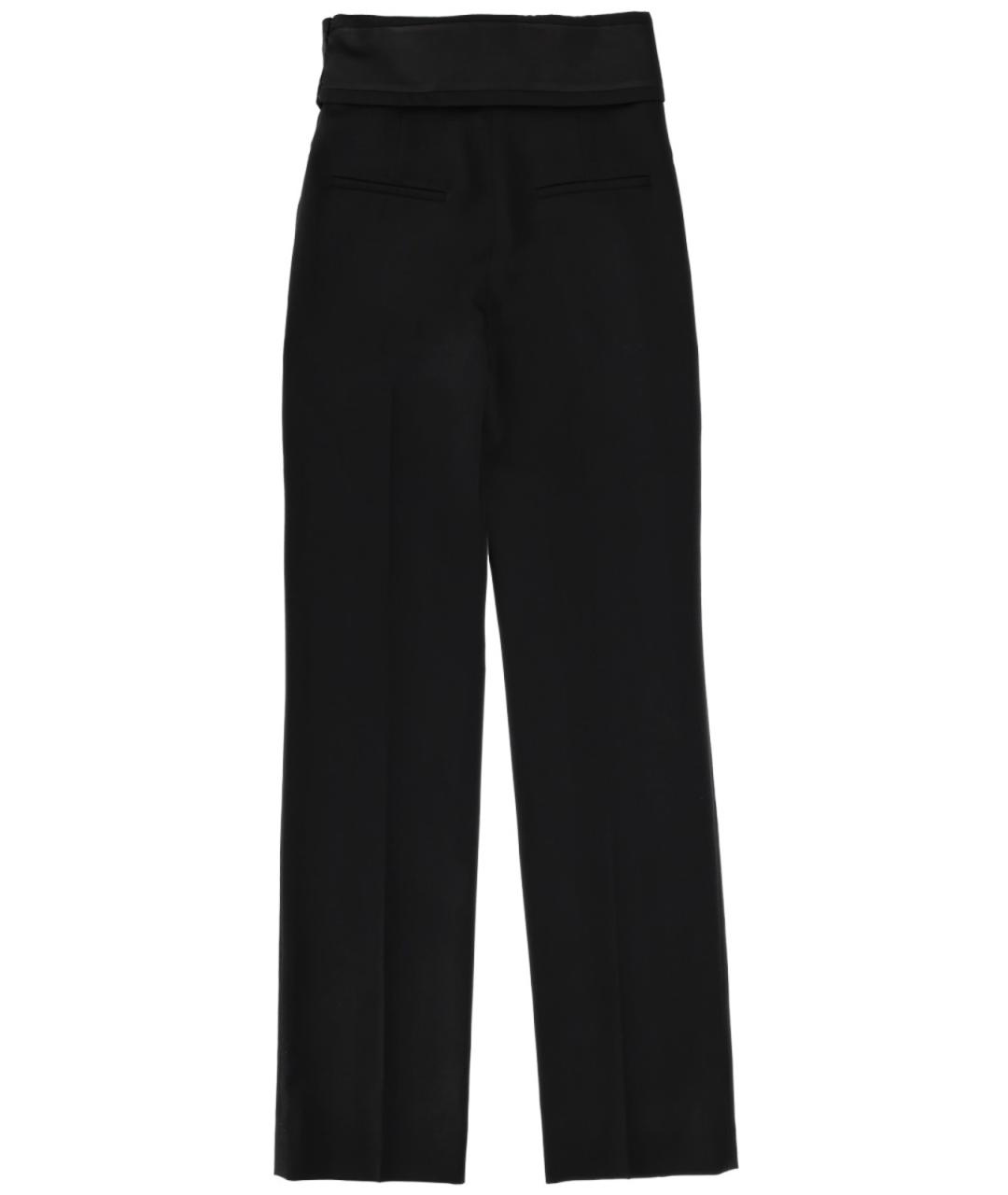 ALEXANDER MCQUEEN Черные шерстяные прямые брюки, фото 2