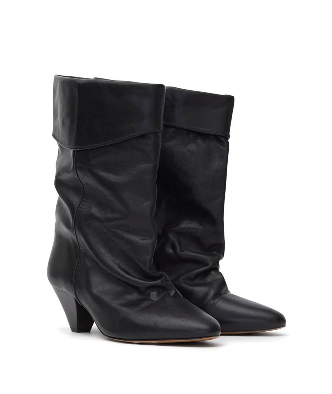 ISABEL MARANT Черные кожаные ботильоны, фото 5