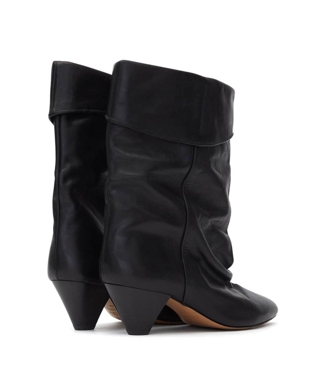 ISABEL MARANT Черные кожаные ботильоны, фото 3