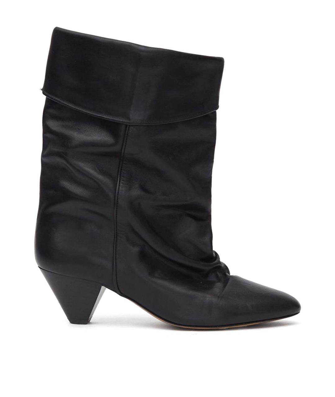 ISABEL MARANT Черные кожаные ботильоны, фото 1