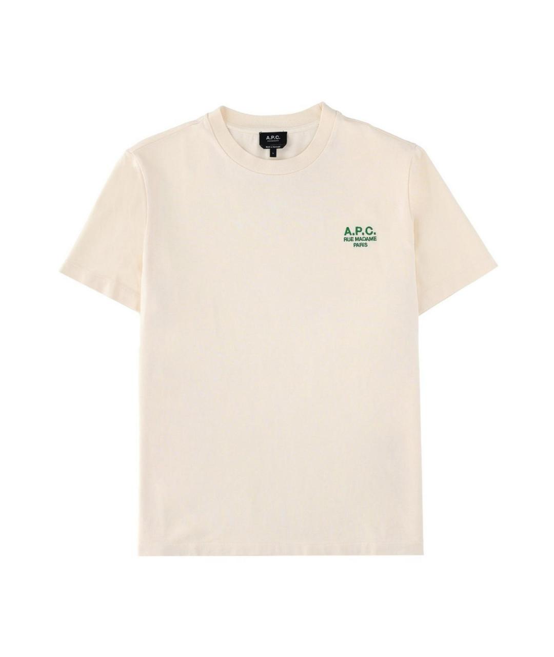 A.P.C. Белая хлопковая футболка, фото 1