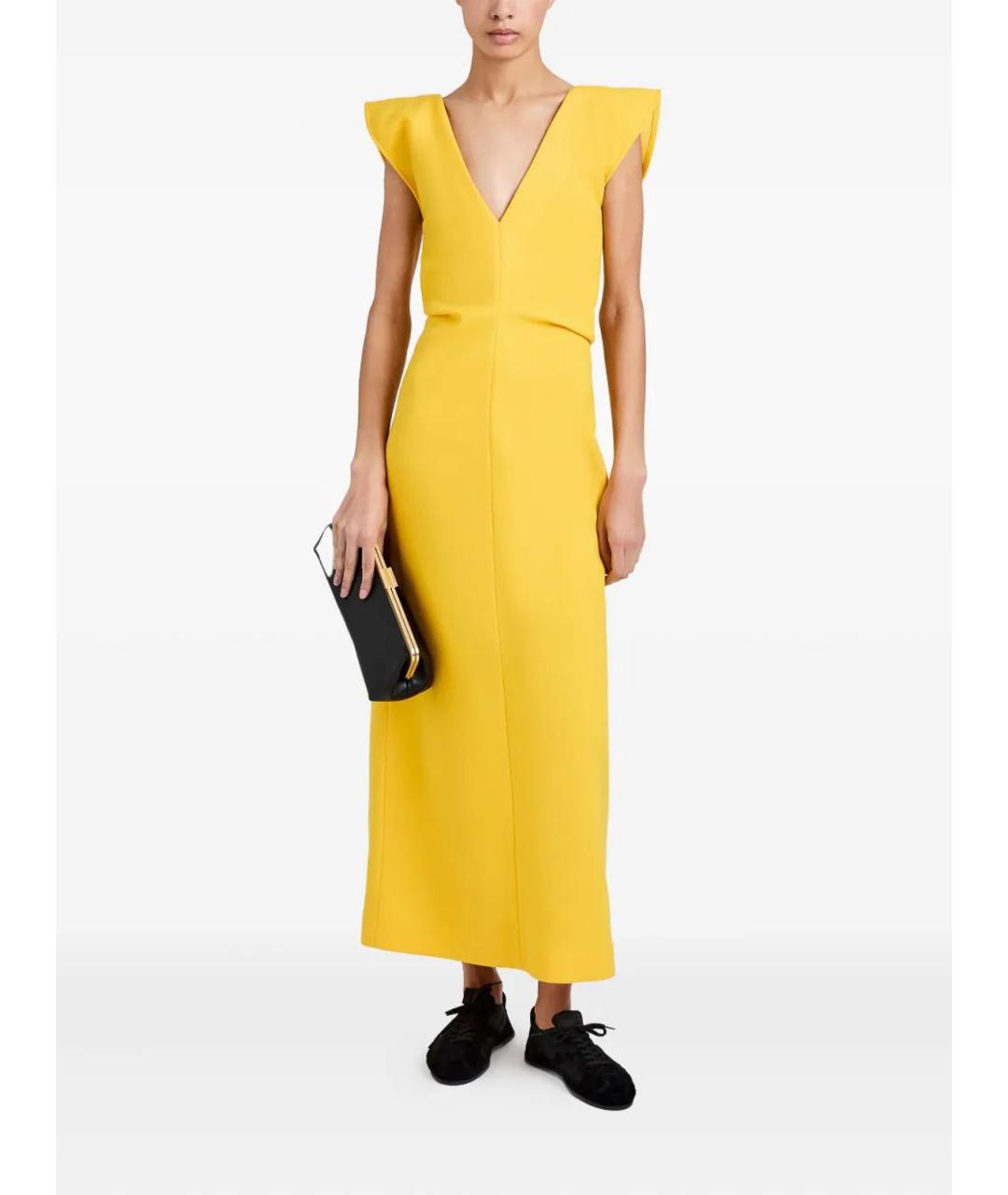 PROENZA SCHOULER Желтое вискозное повседневное платье, фото 3