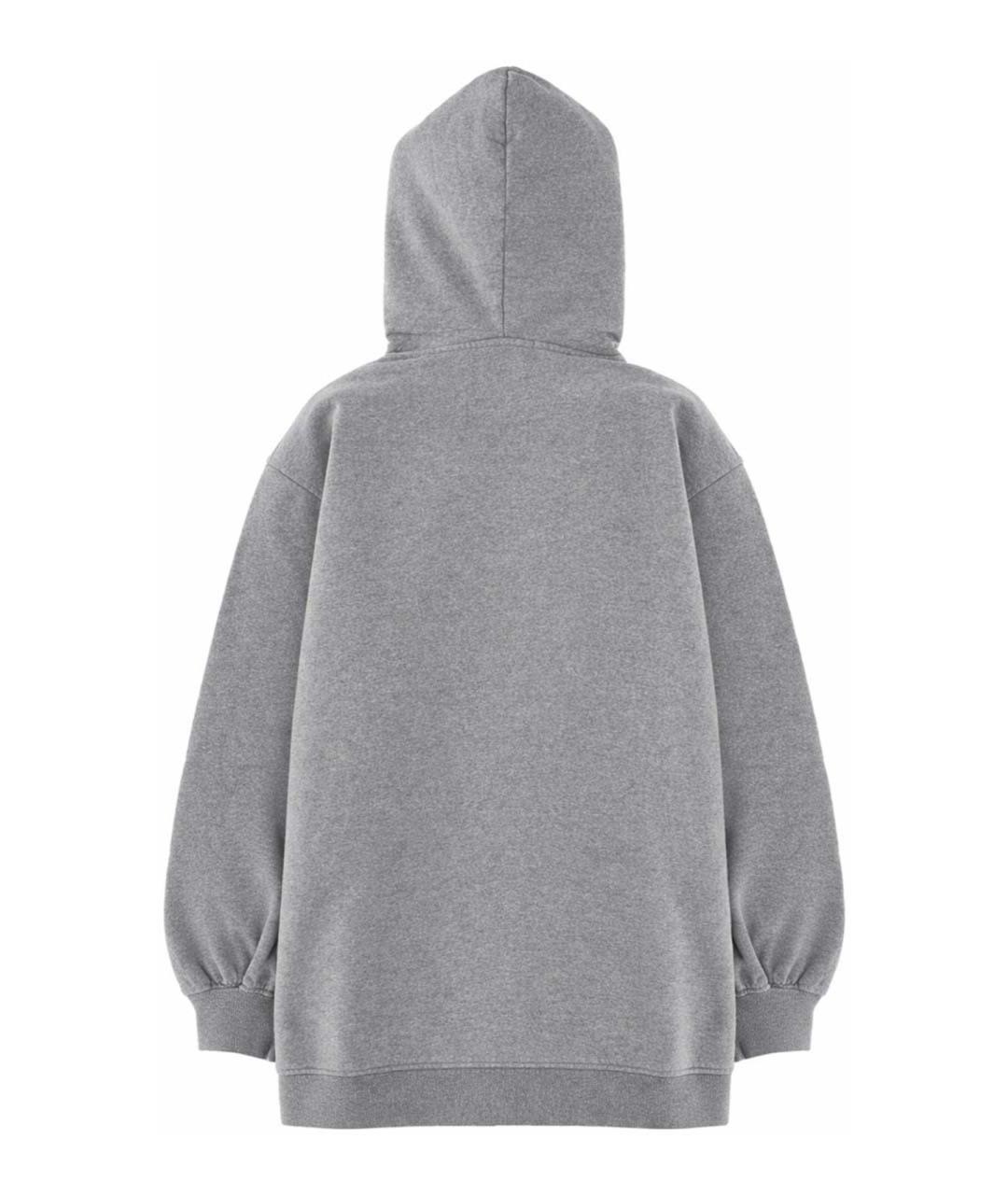 T BY ALEXANDER WANG Серое хлопковое повседневное платье, фото 2