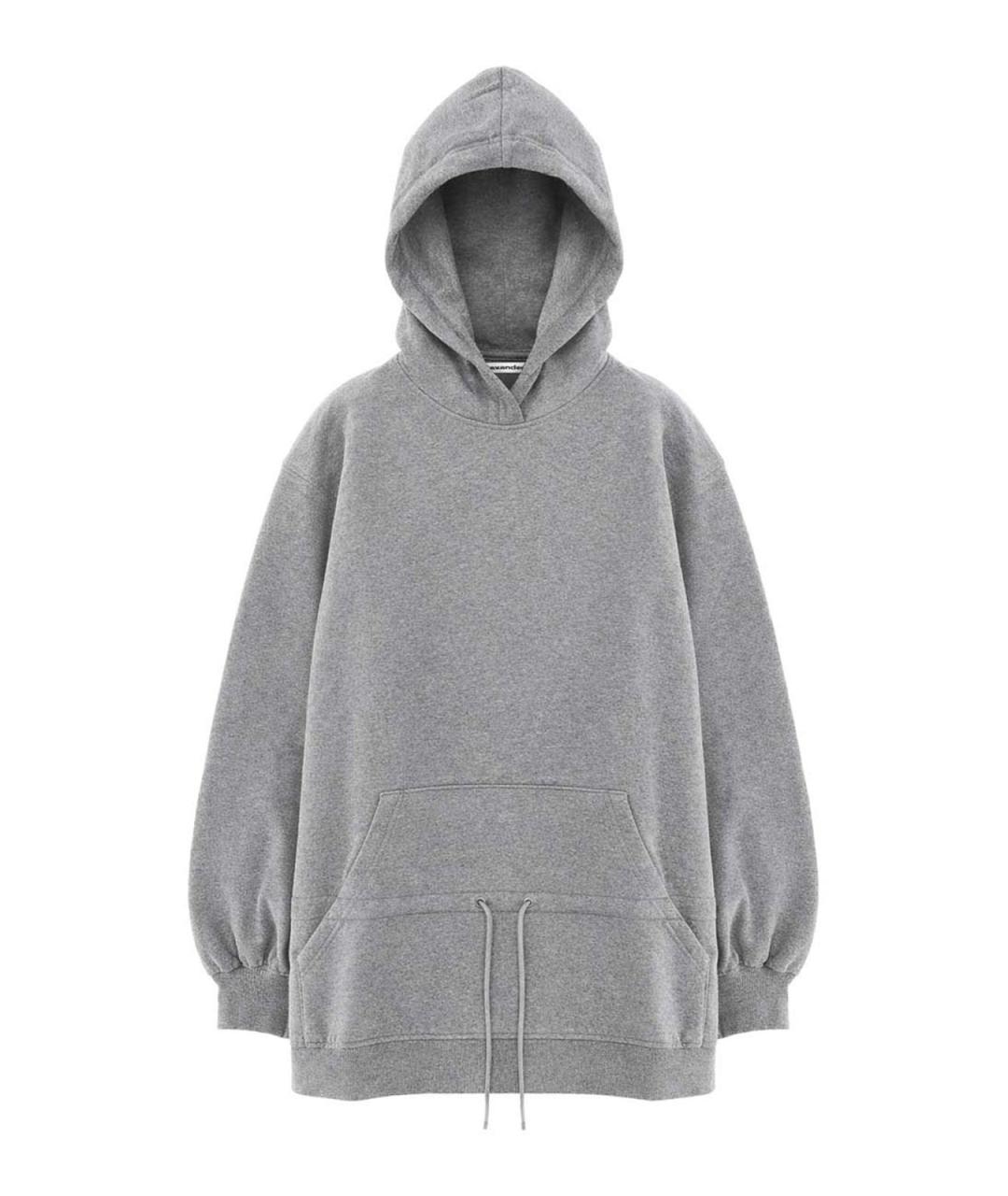 T BY ALEXANDER WANG Серое хлопковое повседневное платье, фото 1