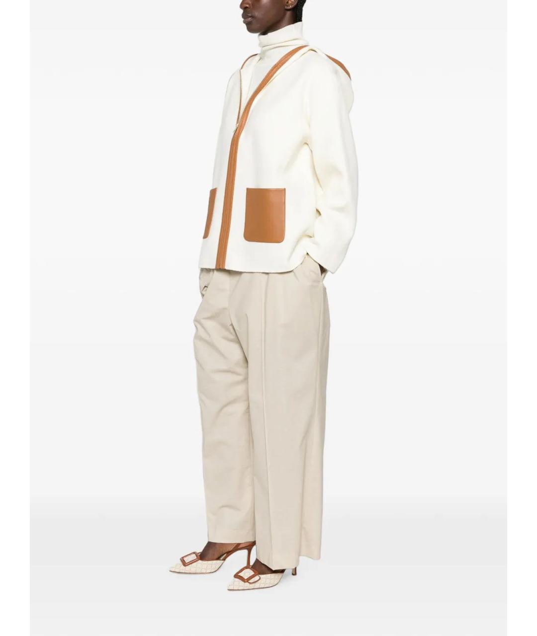 MAX MARA STUDIO Белая кашемировая куртка, фото 3