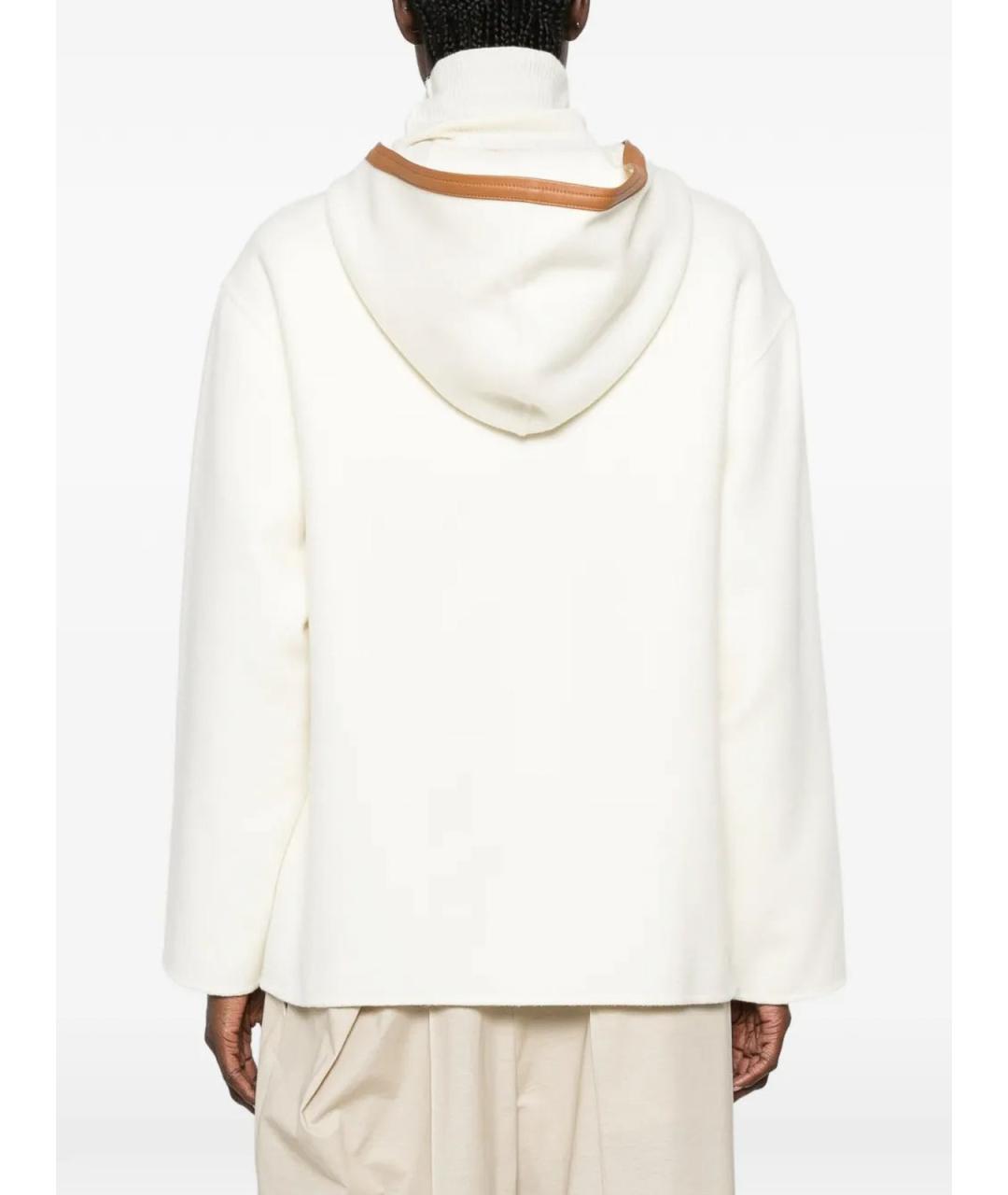 MAX MARA STUDIO Белая кашемировая куртка, фото 4