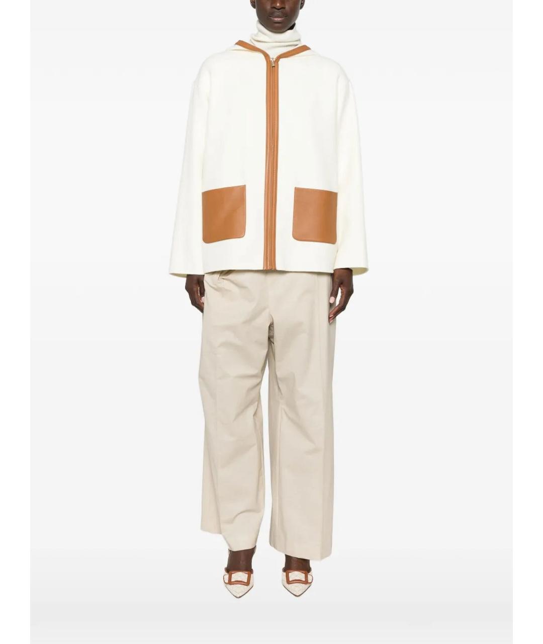 MAX MARA STUDIO Белая кашемировая куртка, фото 2