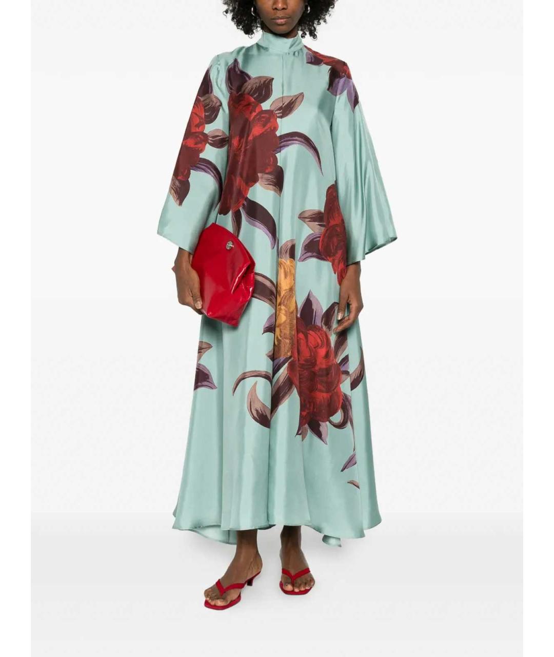 LA DOUBLEJ Мульти шелковое повседневное платье, фото 2