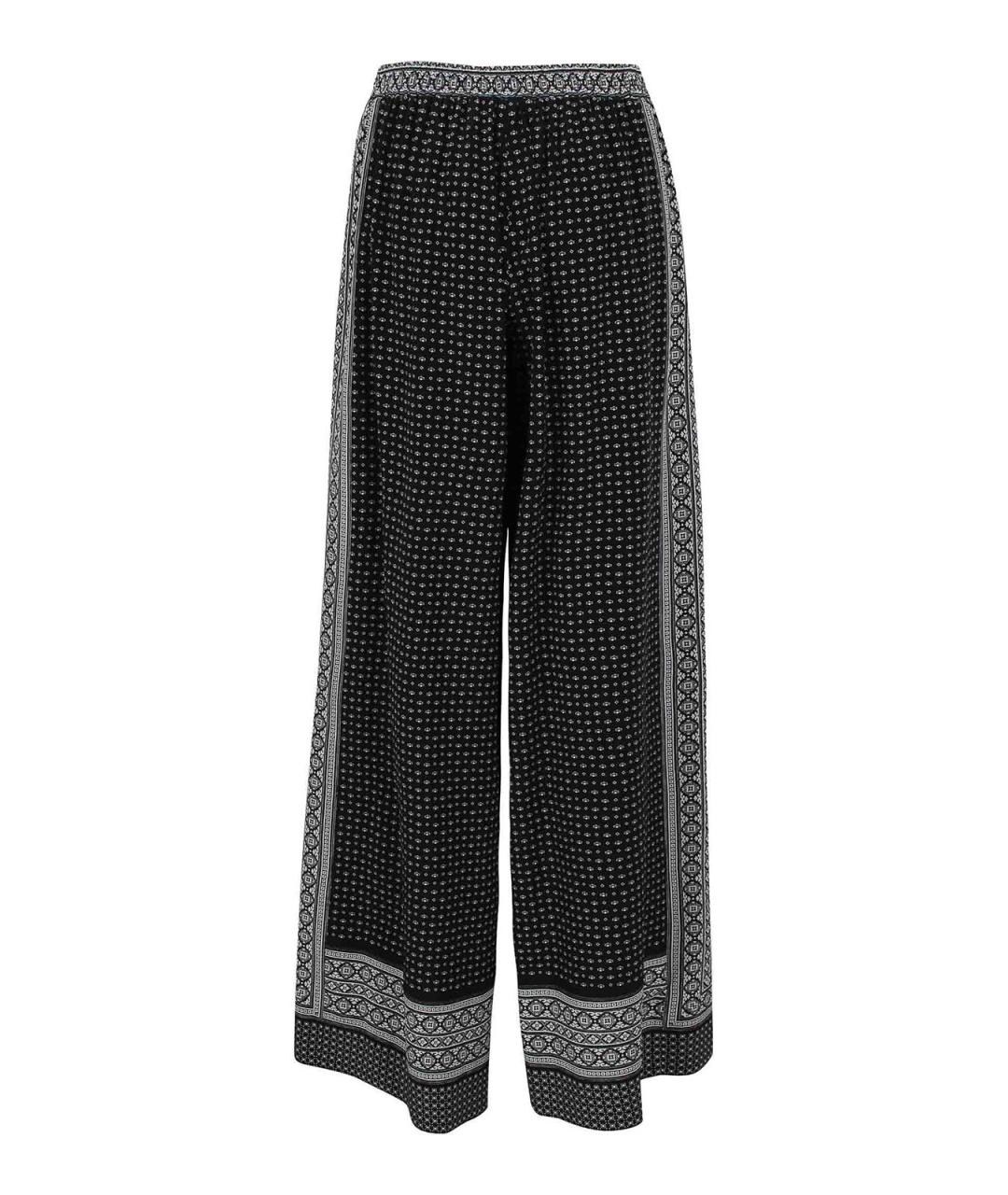 ERMANNO SCERVINO Черные шелковые брюки широкие, фото 2