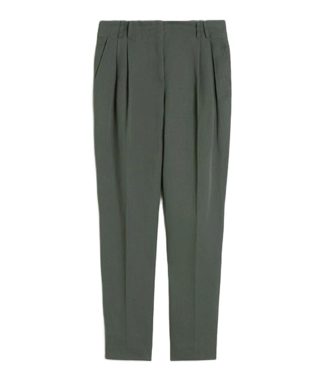 MAX MARA STUDIO Зеленые прямые брюки, фото 1