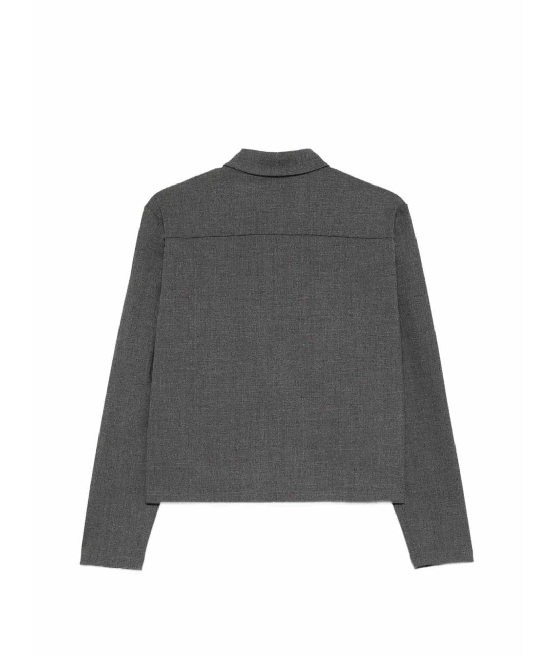 JIL SANDER Серая шерстяная куртка, фото 2