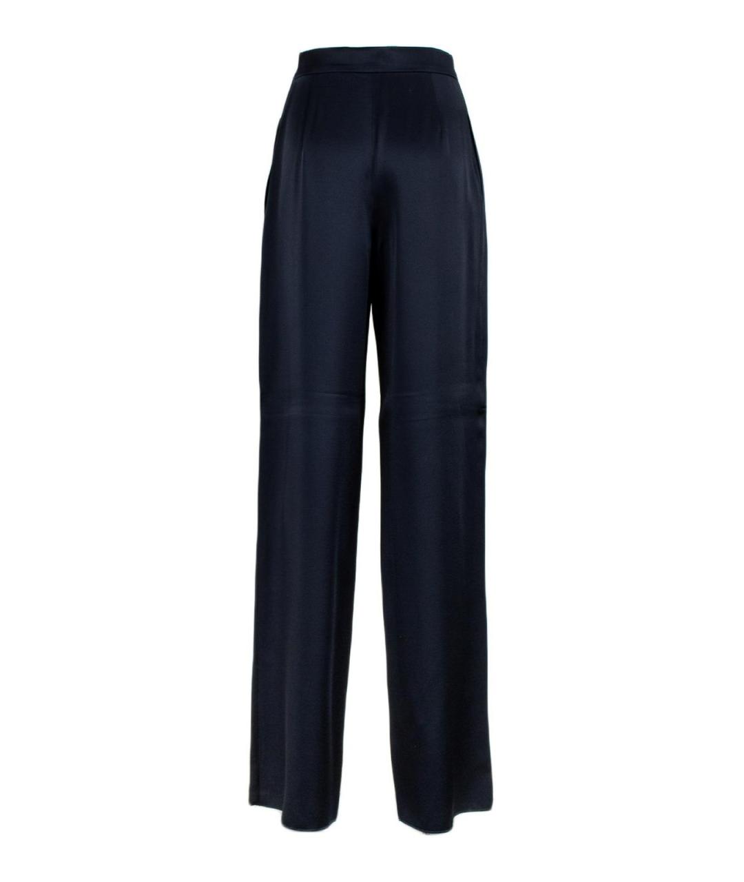 MAX MARA STUDIO Синие вискозные брюки широкие, фото 2