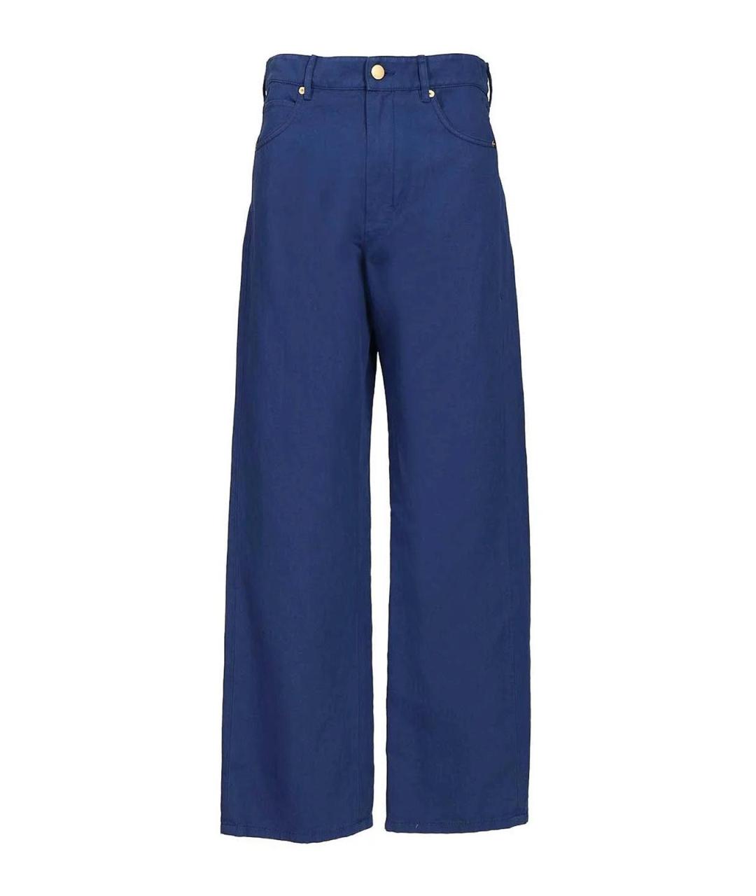 MAX MARA Синие хлопковые брюки широкие, фото 1