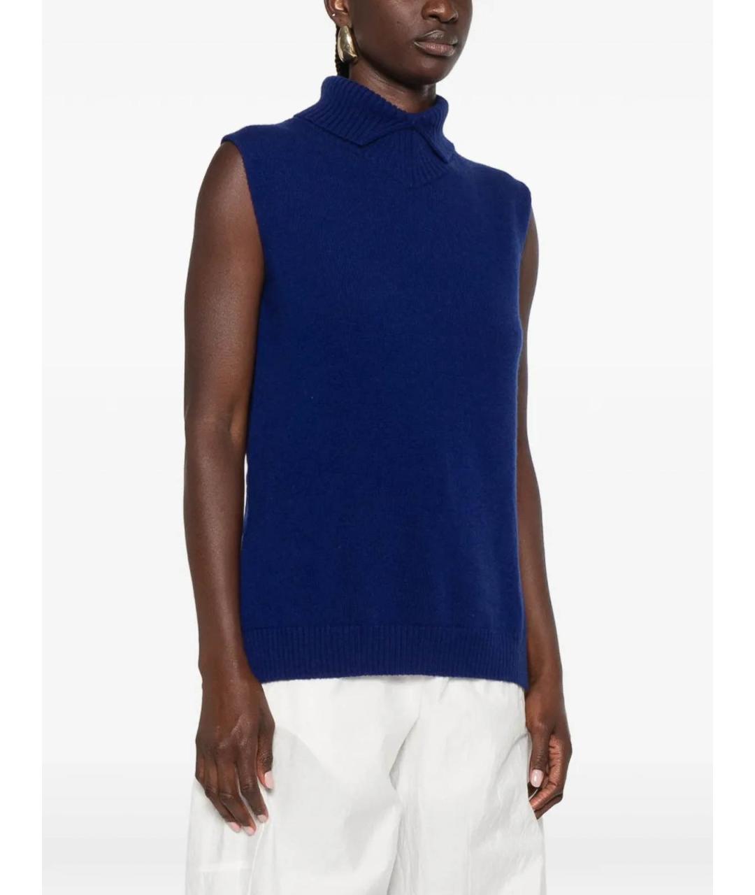 JIL SANDER Синий шерстяной джемпер / свитер, фото 3