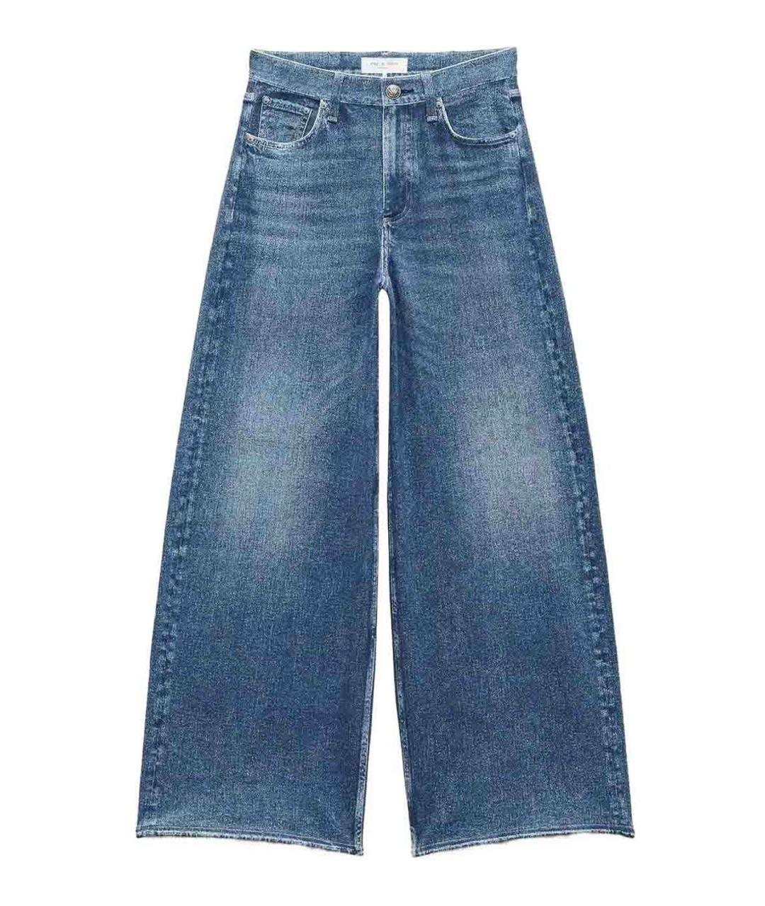 RAG & BONE Голубые прямые джинсы, фото 3