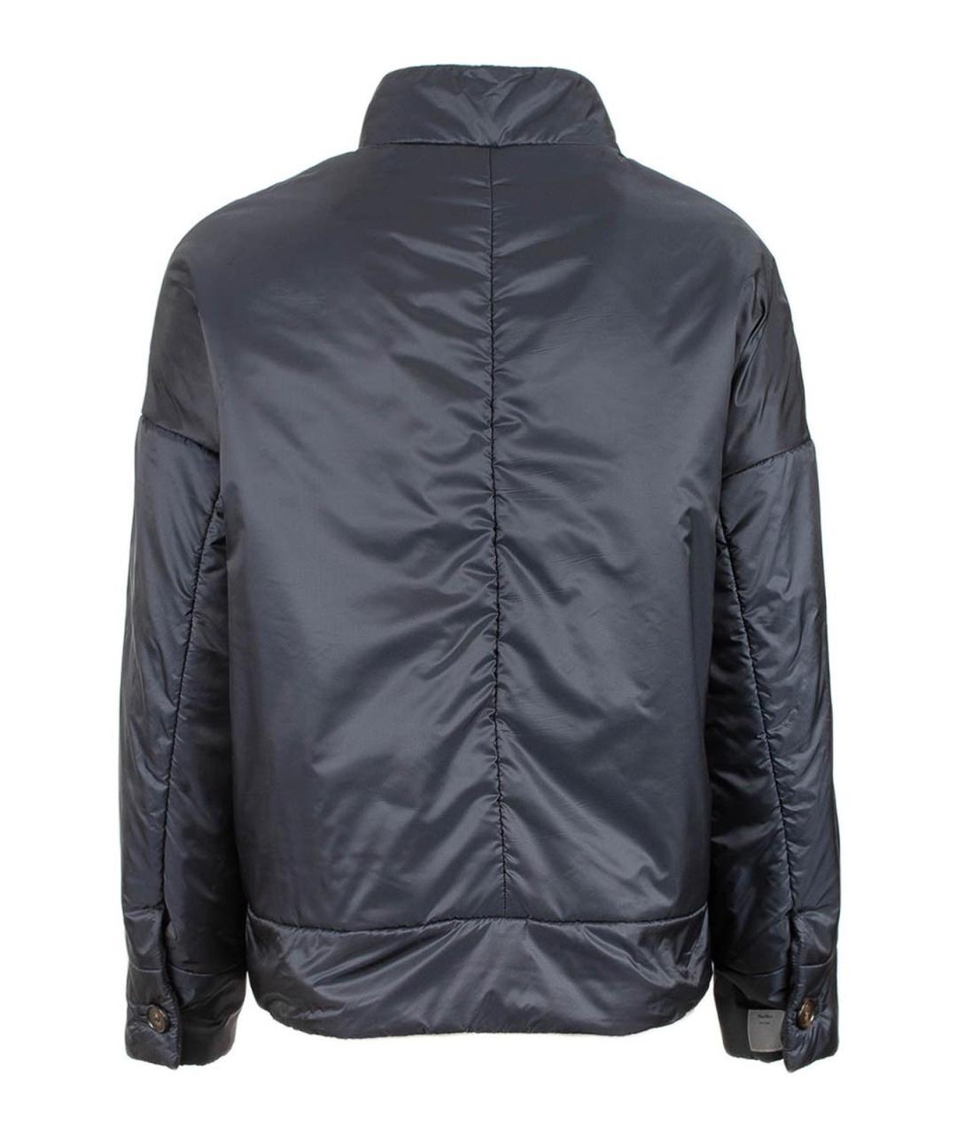 MAX MARA Синяя полиэстеровая куртка, фото 2