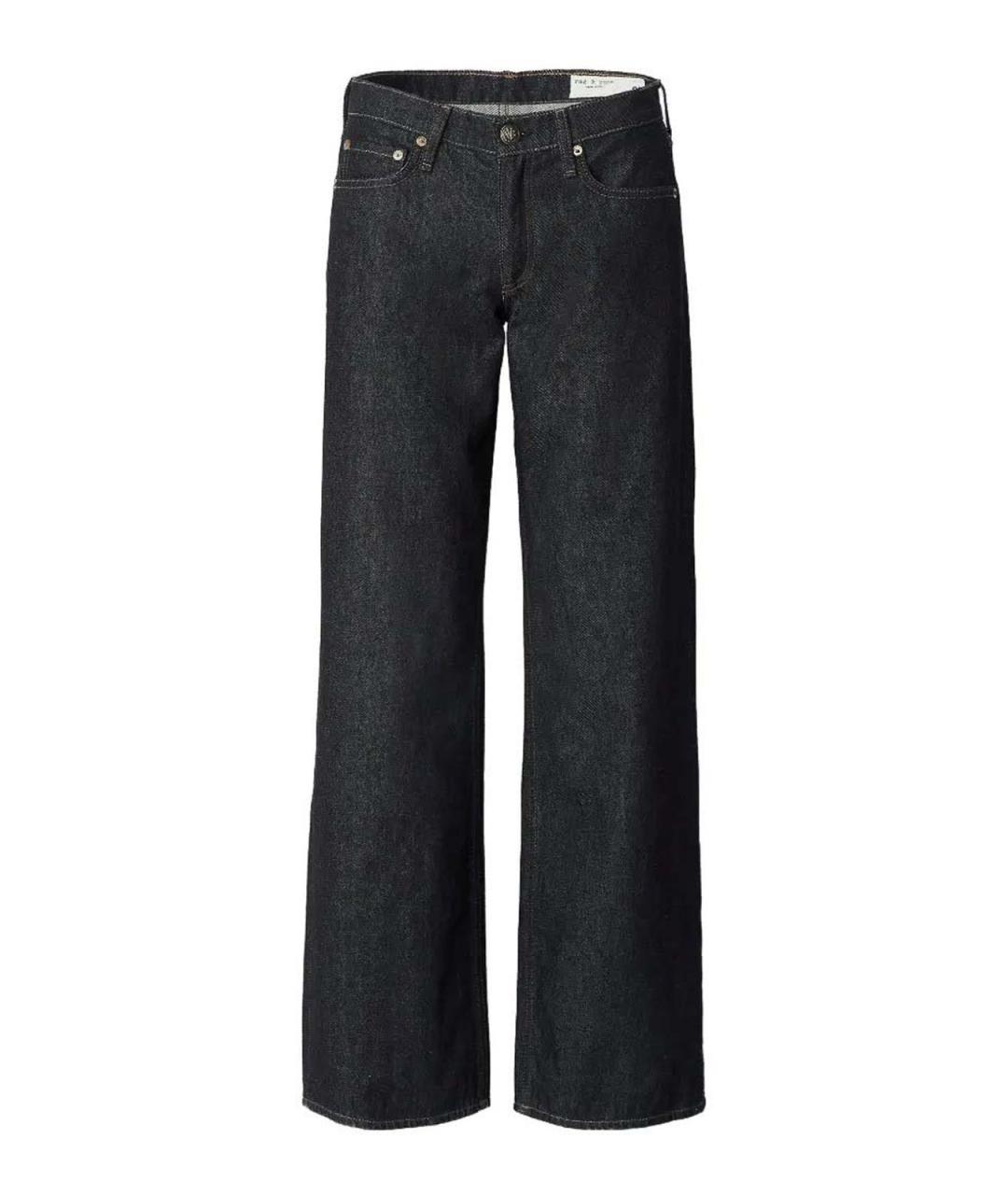 RAG & BONE Синие хлопковые прямые джинсы, фото 1