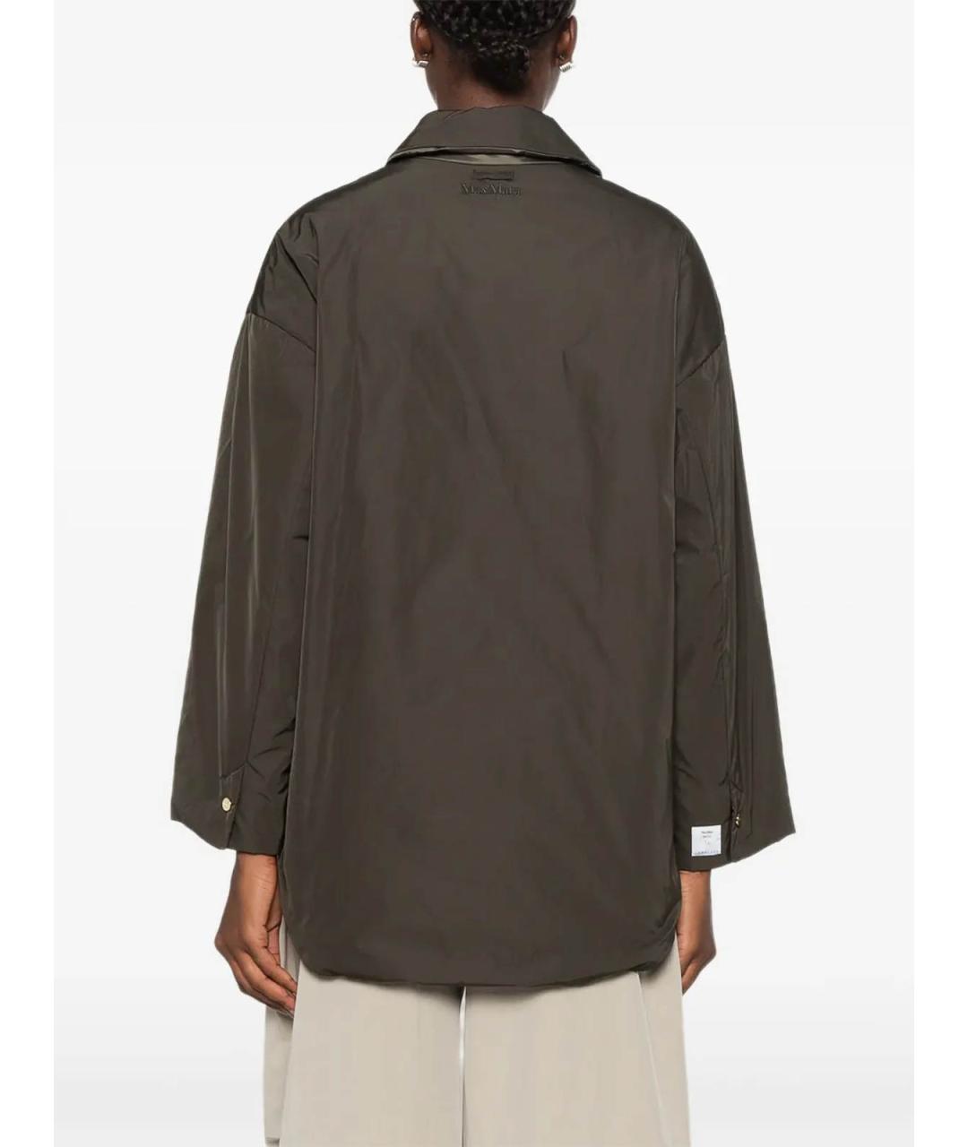 MAX MARA Хаки полиэстеровая куртка, фото 4