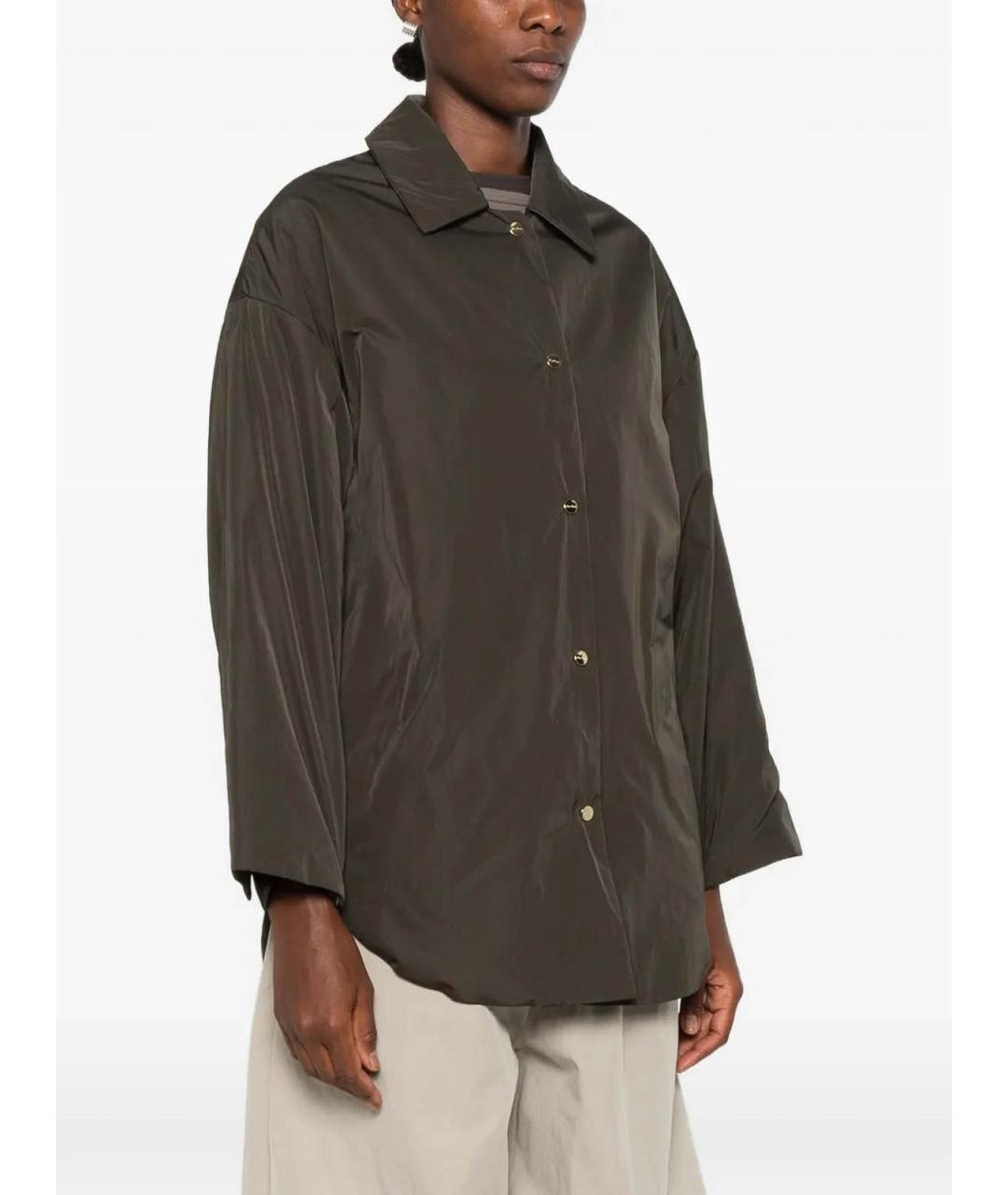 MAX MARA Хаки полиэстеровая куртка, фото 3