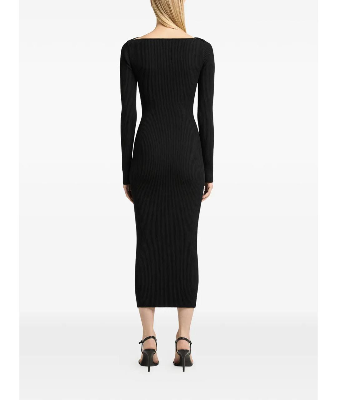 COURREGES Черное полиэстеровое платье, фото 4