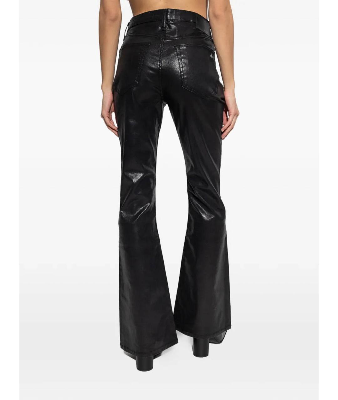 RAG & BONE Черные полиэстеровые брюки узкие, фото 4