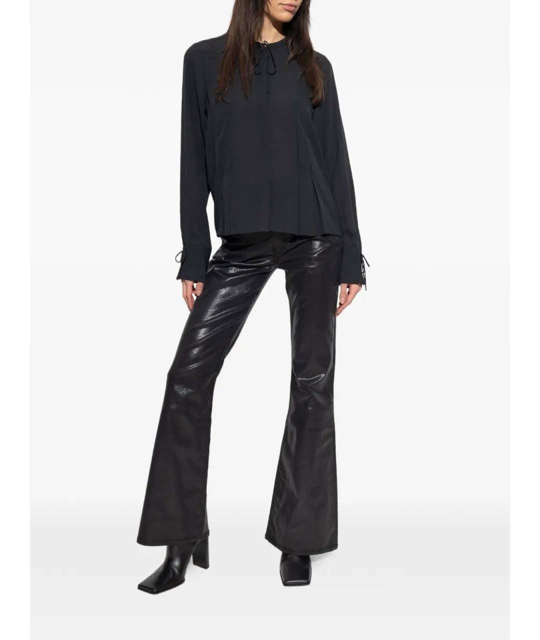 RAG & BONE Черные полиэстеровые брюки узкие, фото 2
