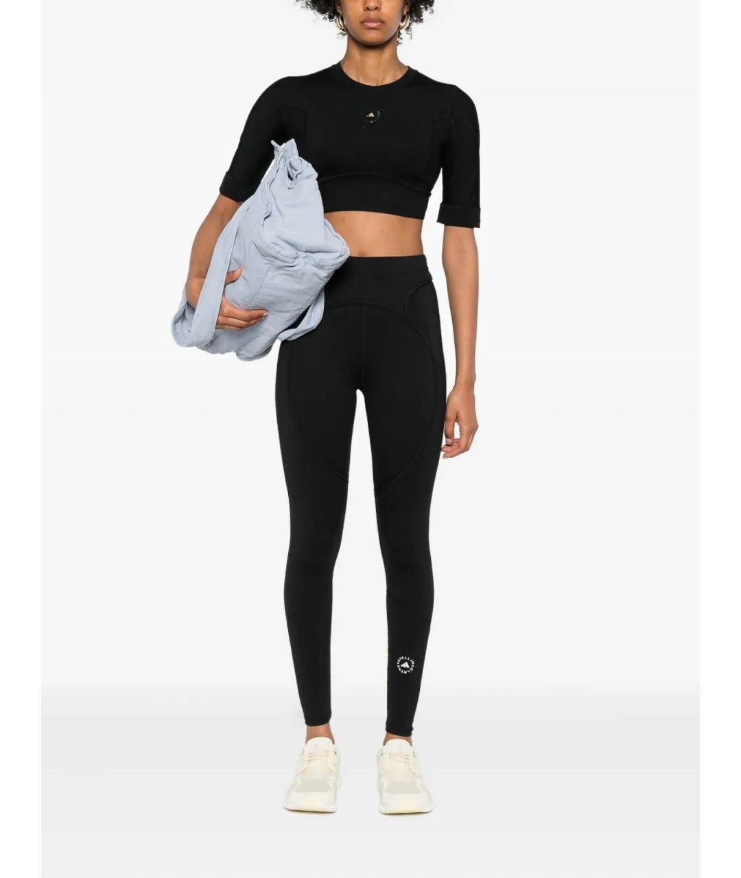 ADIDAS BY STELLA MCCARTNEY Черные полиамидовые леггинсы и велосипедки, фото 2
