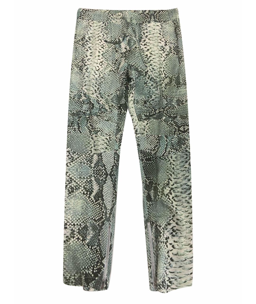 PIERRE BALMAIN Зеленые шелковые прямые брюки, фото 1