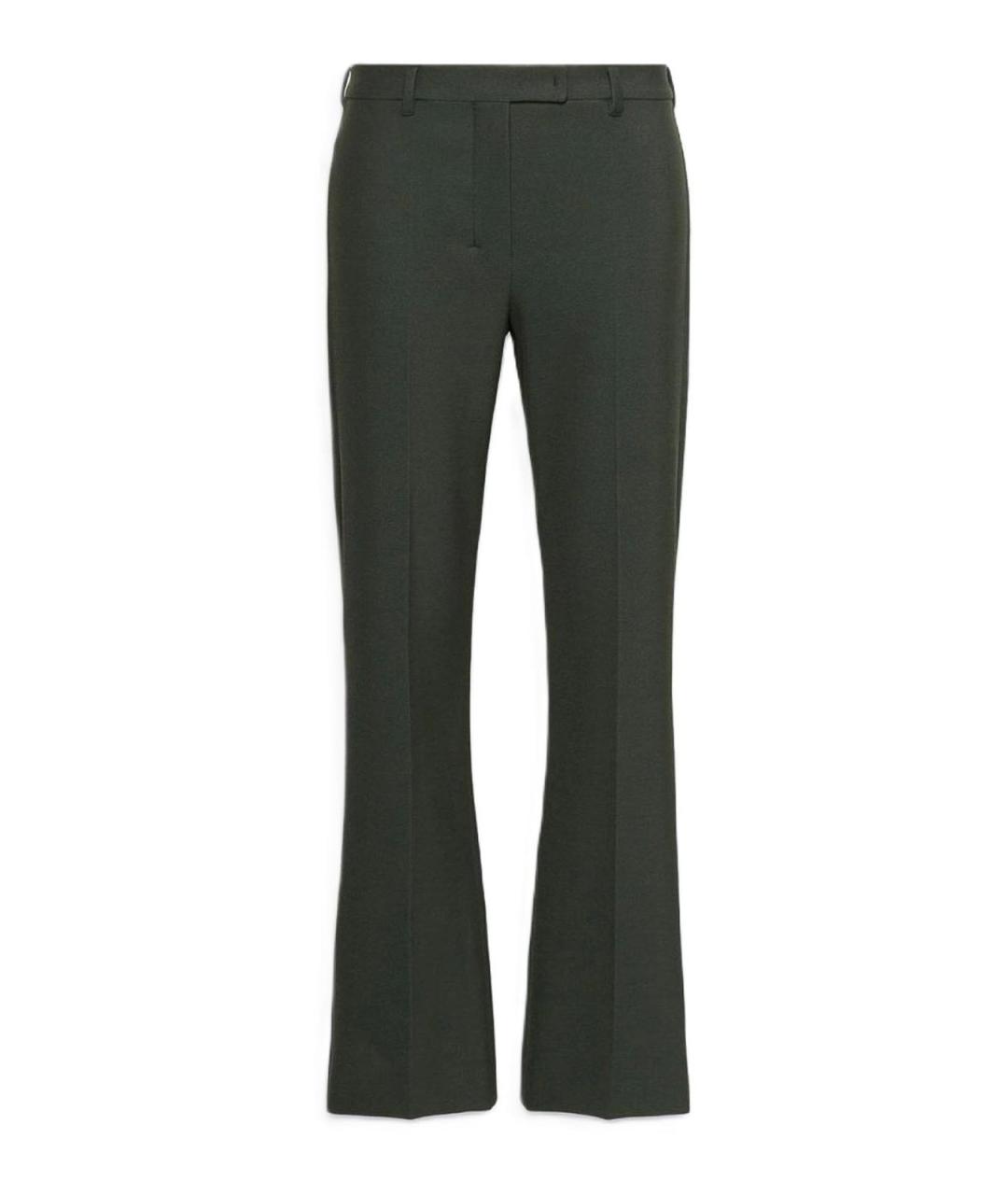MAX MARA Зеленые хлопковые брюки широкие, фото 1