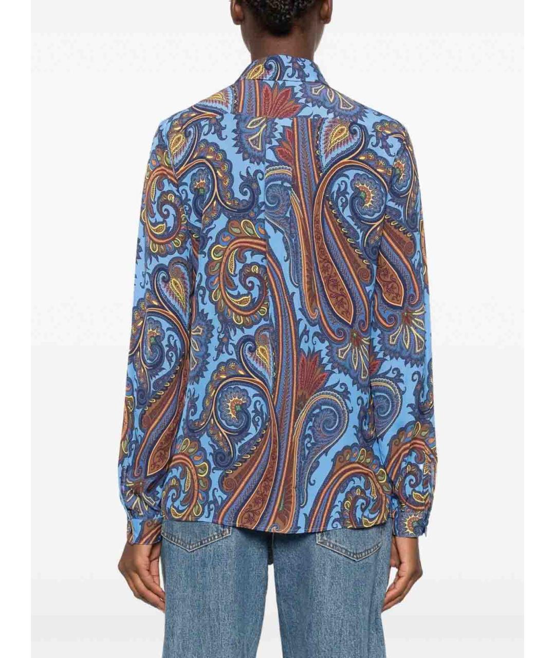 ETRO Голубая вискозная рубашка, фото 4