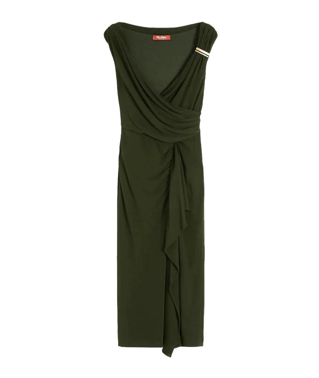 MAX MARA STUDIO Зеленое повседневное платье, фото 1