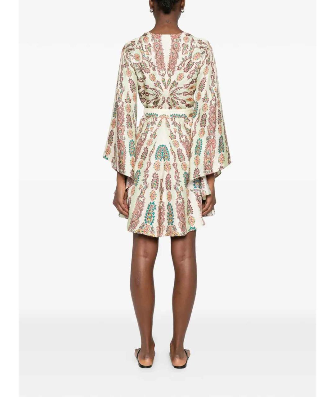 ETRO Зеленое шелковое повседневное платье, фото 4