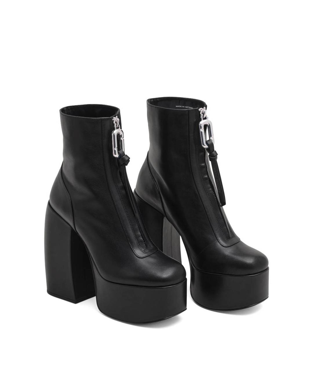 MARC JACOBS Черные кожаные ботильоны, фото 2