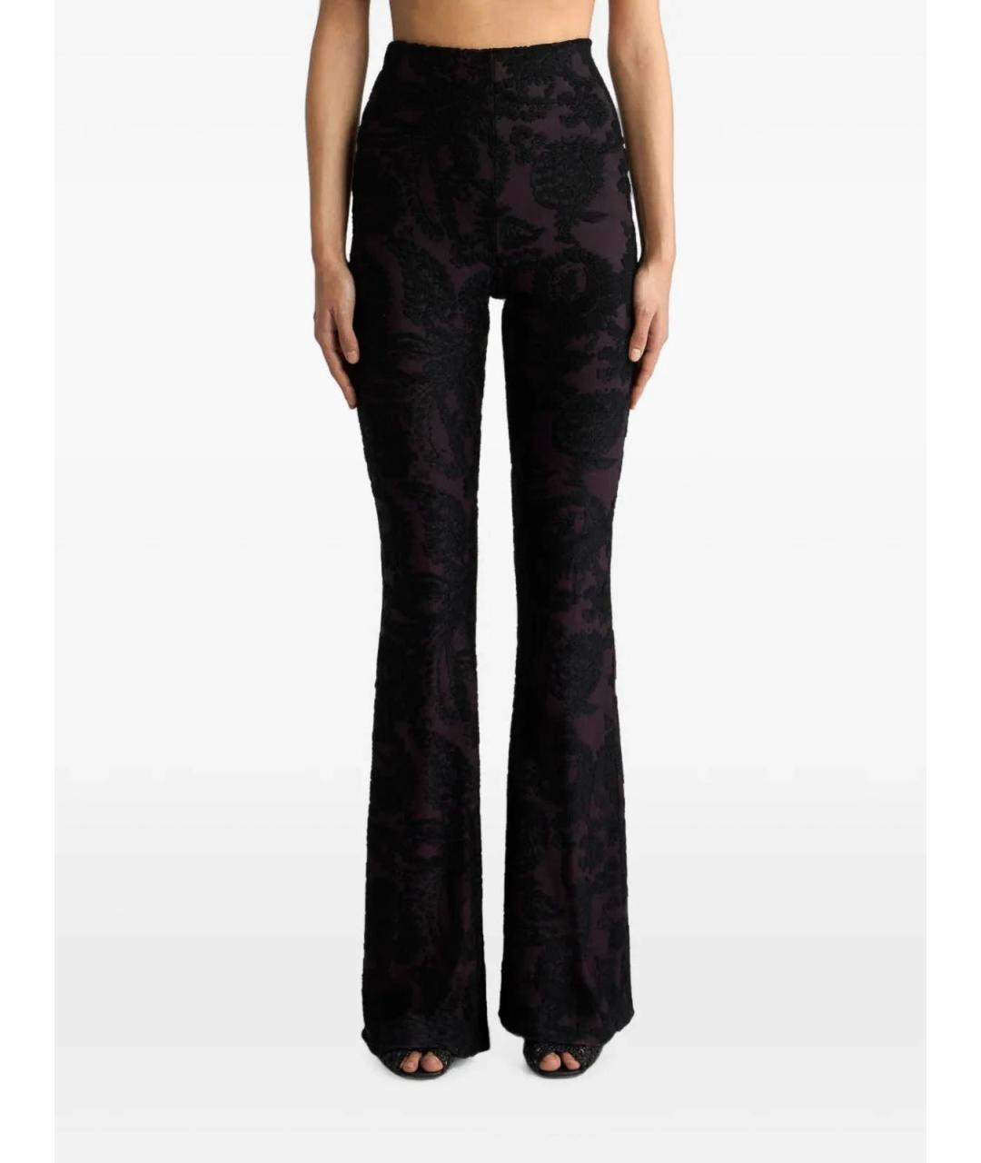 ETRO Черные вискозные брюки широкие, фото 3