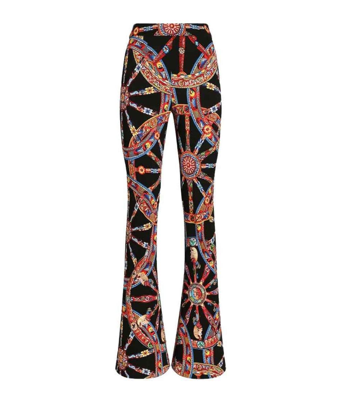 DOLCE&GABBANA Черные вискозные прямые брюки, фото 1