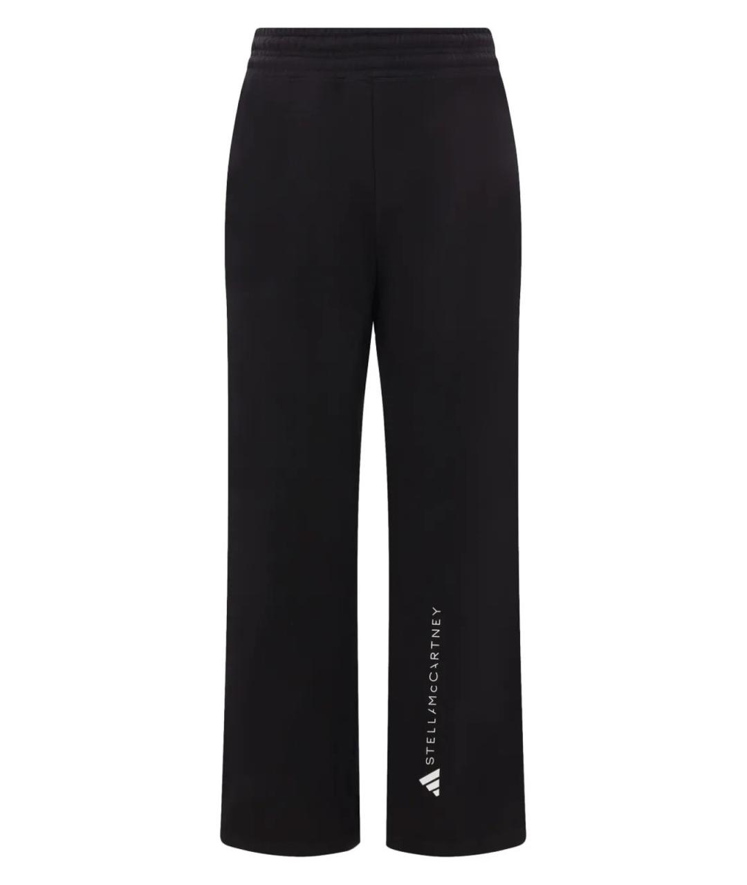 ADIDAS BY STELLA MCCARTNEY Черные хлопковые брюки широкие, фото 2