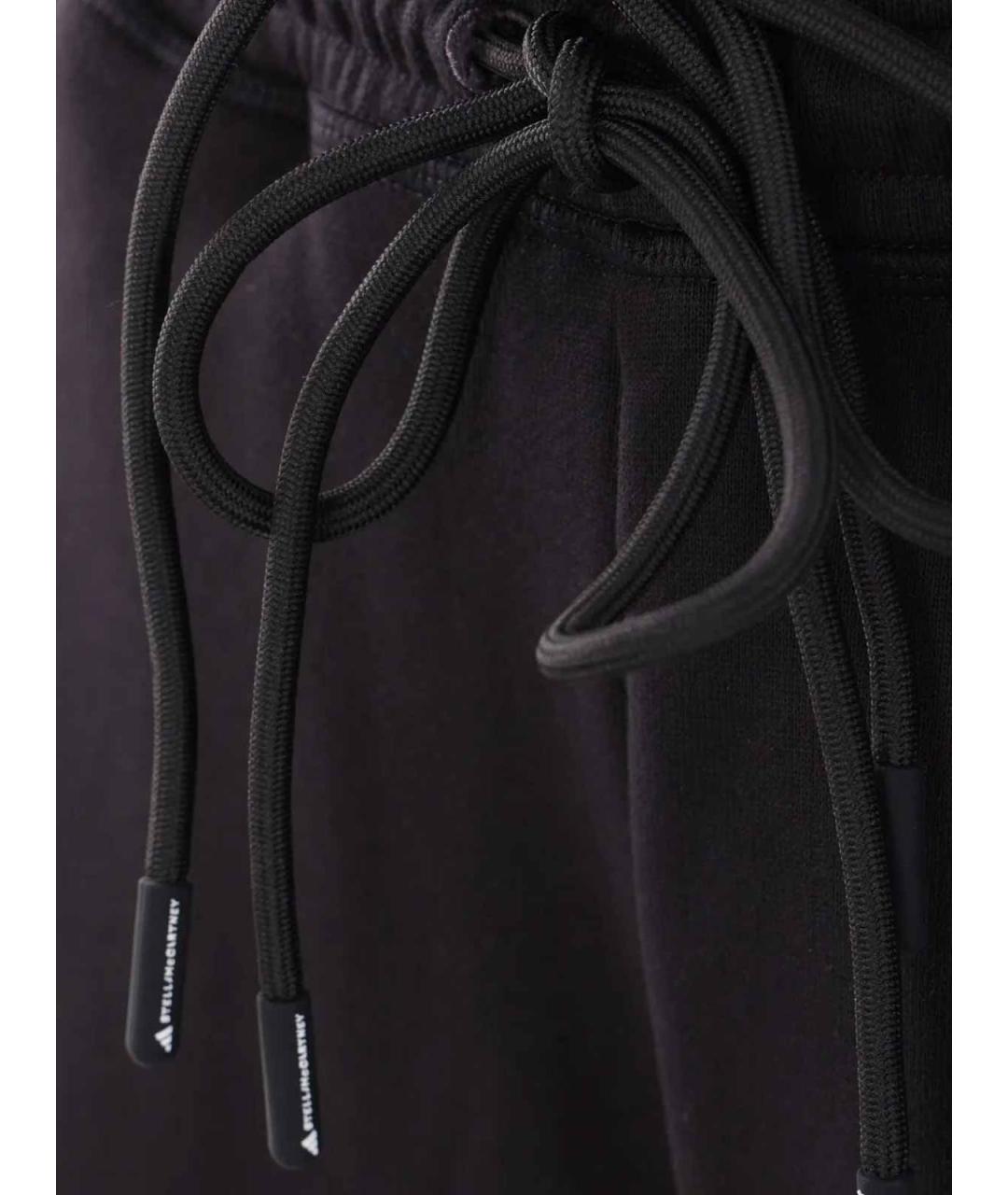ADIDAS BY STELLA MCCARTNEY Черные хлопковые брюки широкие, фото 3