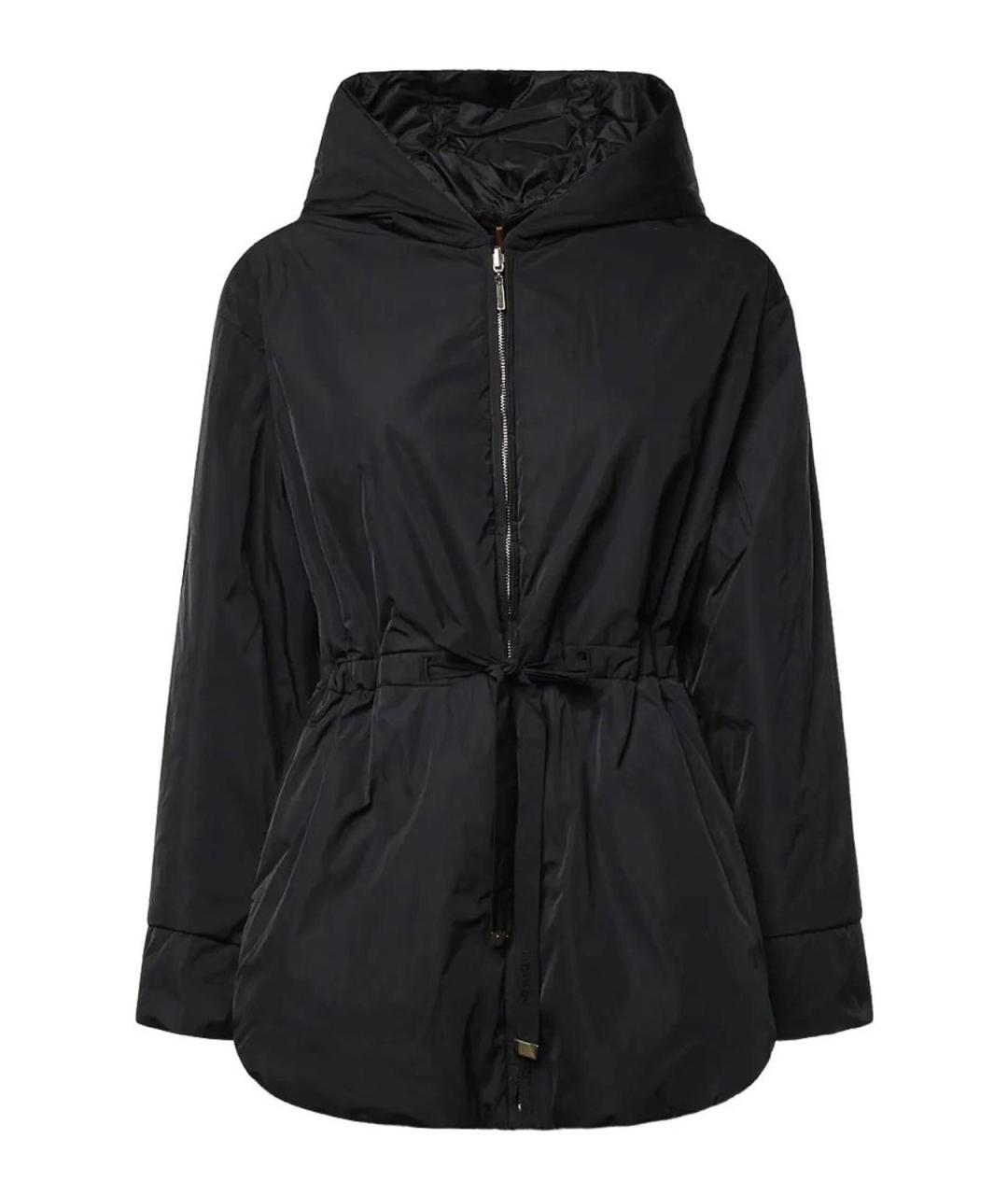 MAX MARA Черное полиэстеровое пальто, фото 1