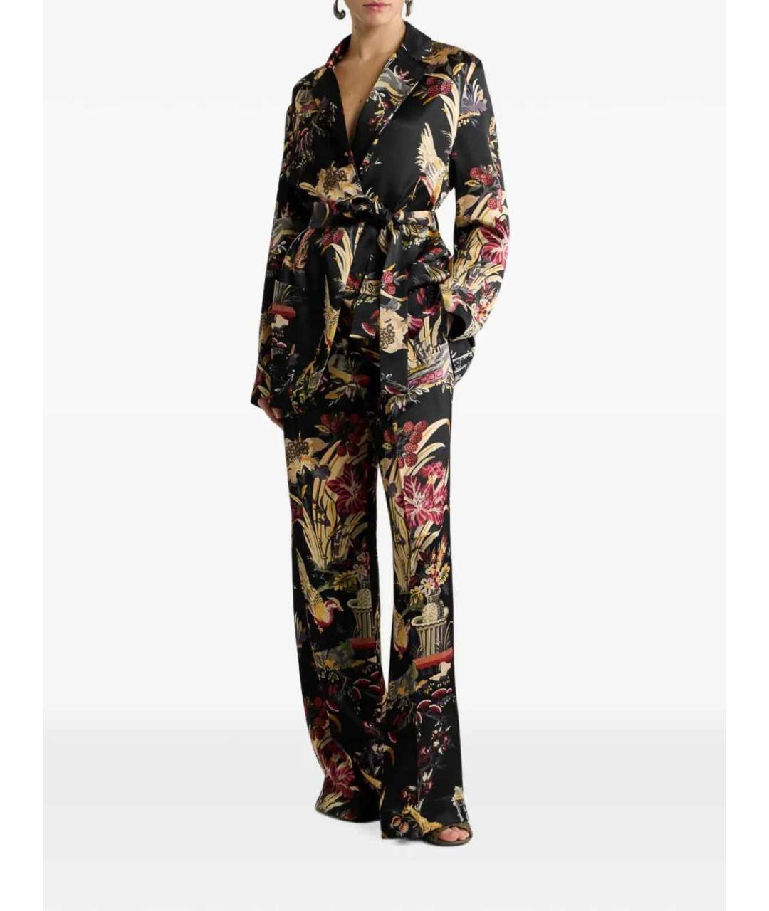 ETRO Черные вискозные брюки широкие, фото 2