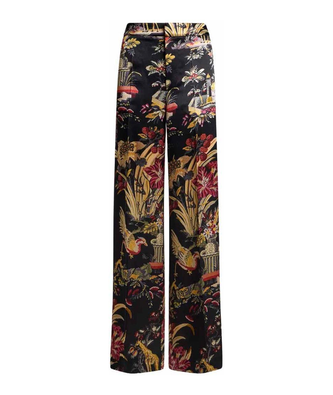 ETRO Черные вискозные брюки широкие, фото 1