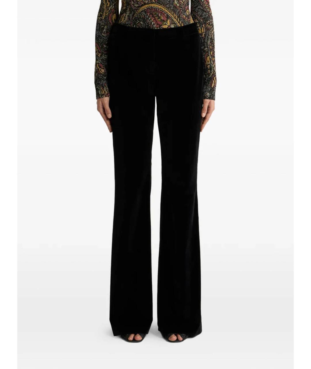 ETRO Черные хлопковые прямые брюки, фото 3
