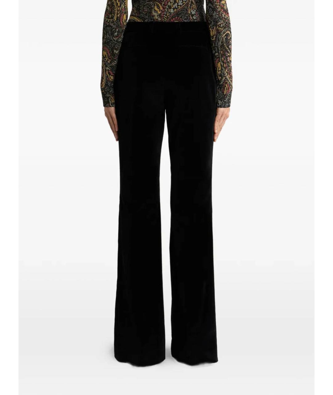 ETRO Черные хлопковые прямые брюки, фото 4