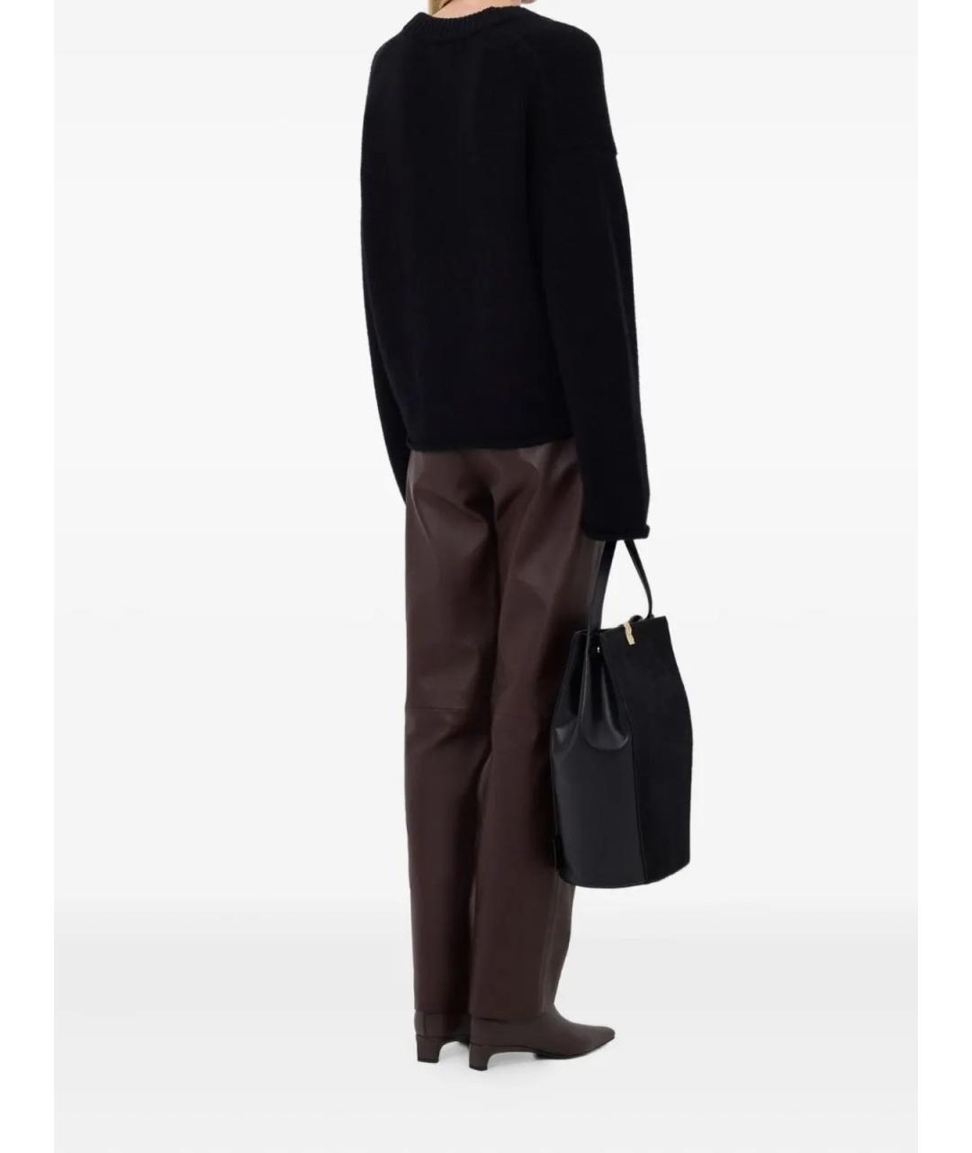 LOULOU STUDIO Черный кашемировый джемпер / свитер, фото 4