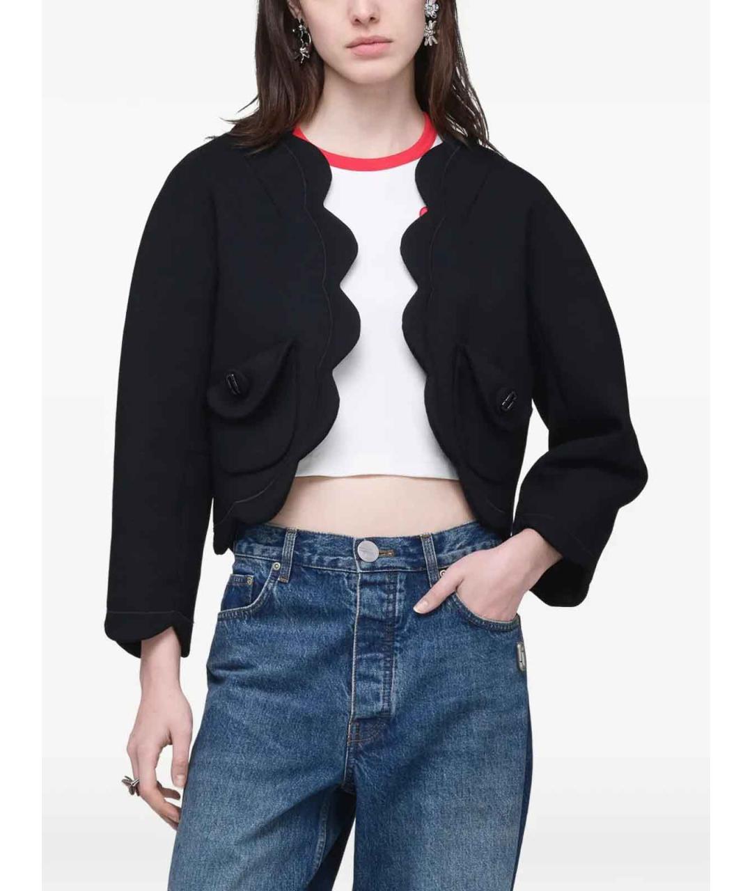 MARC JACOBS Черный полиэстеровый жакет/пиджак, фото 3