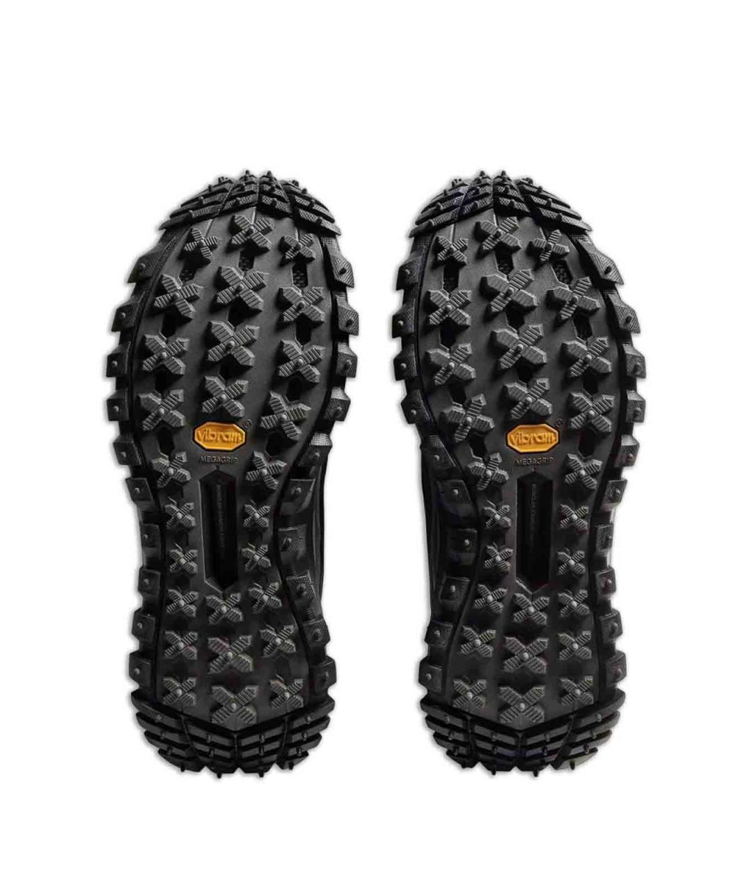 MONCLER Черные кожаные низкие кроссовки / кеды, фото 7
