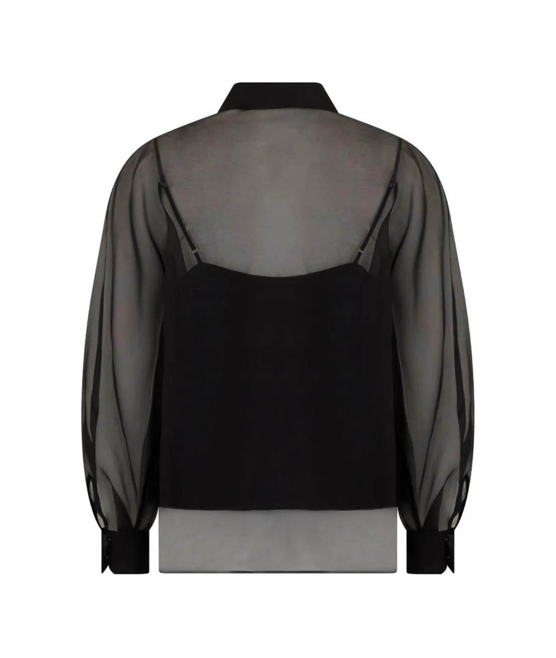 MAX MARA STUDIO Черная шелковая рубашка, фото 2
