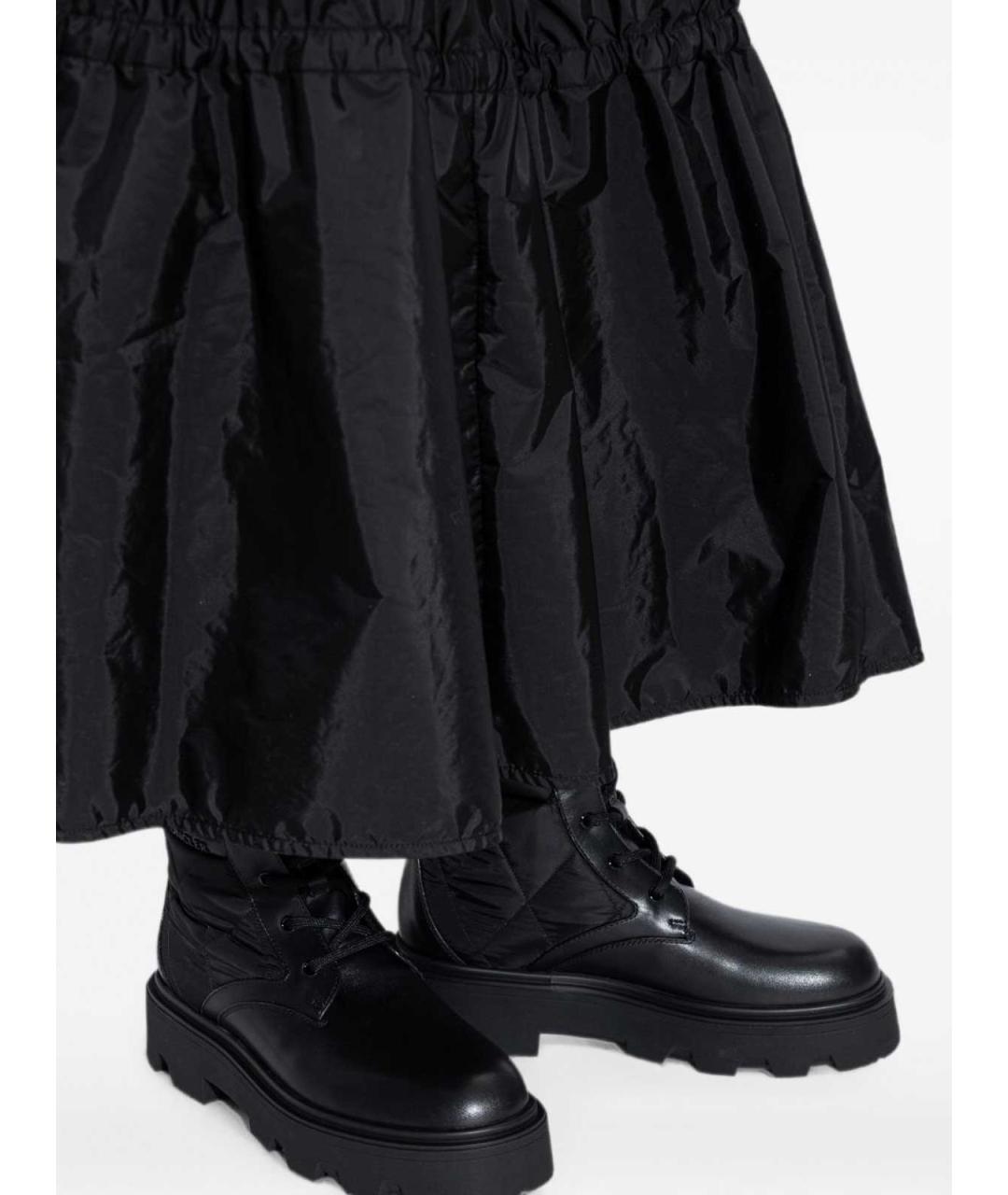 MONCLER Черные кожаные сапоги, фото 4